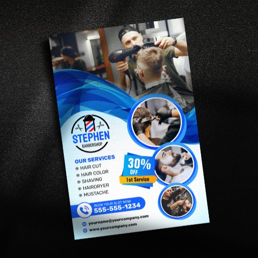 Opvallende kapperszaak kapperskapster kapster flyer