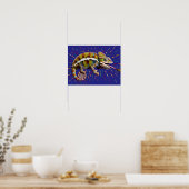Opvallende kleurrijke kameleon poster (Keuken)