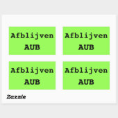 Opvallende koffer sticker met eigen tekst (Vel)