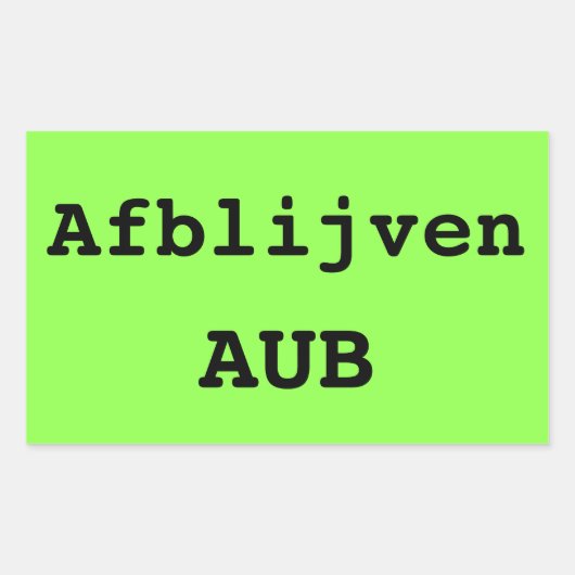 Opvallende koffer sticker met eigen tekst (Voorkant)