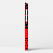 Opvallende rode en zwarte poolpunten, aangepaste n Case-Mate iPhone case (Achterkant / Links)