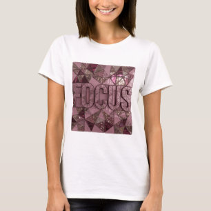Opvallende Roze FOCUS Statement Ontwerp T-shirt