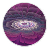 Opvallende ventilator kleurrijk Abstract fractal a Keramische Knop (Voorkant)