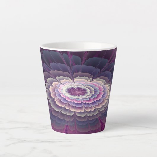 Opvallende ventilator kleurrijk Abstract fractal a Latte Mok (Voorkant)