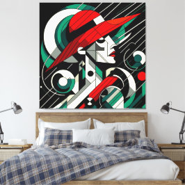 Opvallende visuele illustraties #4 canvas afdruk