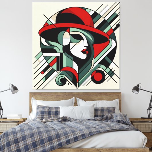 Opvallende visuele kunstwerken #11 canvas afdruk (Insitu (Slaapkamer))