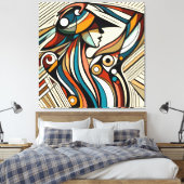 Opvallende visuele kunstwerken #14 canvas afdruk (Insitu (Slaapkamer))