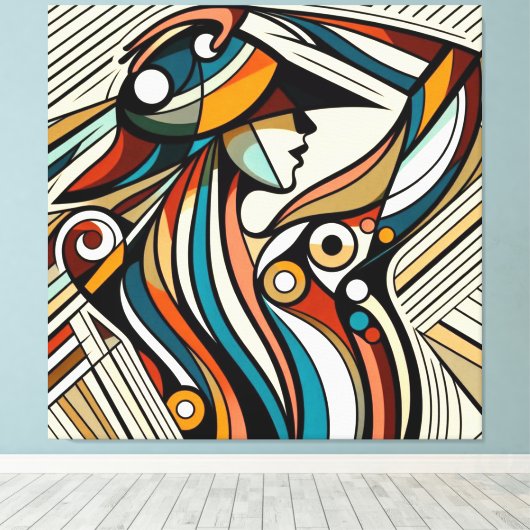 Opvallende visuele kunstwerken #14 canvas afdruk (Insitu (Houten vloer))