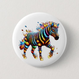 Opvallende Zebra Charm Ronde Button 5,7 Cm