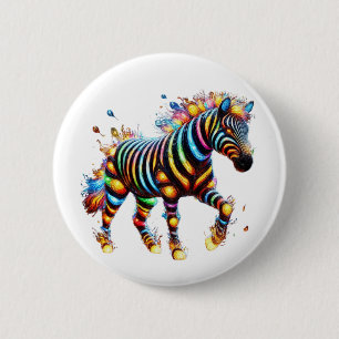 Opvallende Zebra Charm Ronde Button 5,7 Cm