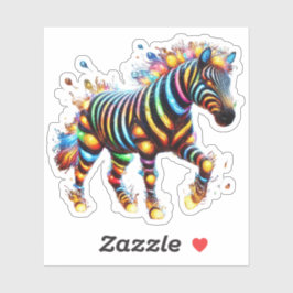 Opvallende Zebra Charm Sticker