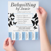 Opvangdag Zorg Vlinder Afscheurstroken Flyer (Hand)