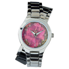 Opvliegfloreel opvliegend roze horloge