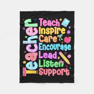 Opvoeden Empower Inspireren Steun Terug naar schoo Fleece Deken