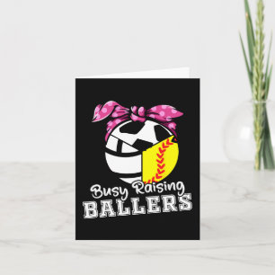 Opvoeden van Ballers - Grappige Softbal Volleybal  Kaart