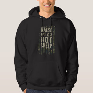 Opvoeden Wolven Niet Schapen Patriottische Mam Pap Hoodie