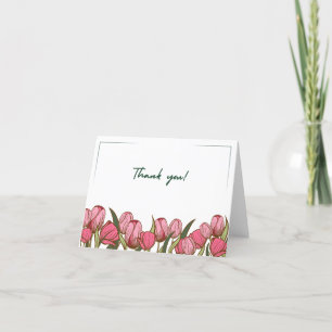 Opvouwbare bloemenbedankkaart bedankkaart