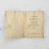 Opvouwbare Vintage Paarse Boek Huwelijksuitnodigin (Binnen)