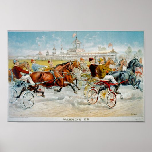 Opwarming  paardenraces 1893 poster (Voorkant)
