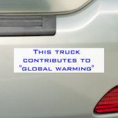 Opwarming van de aarde bumpersticker (Op auto)