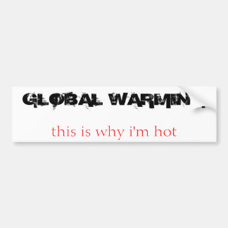 OPWARMING VAN DE AARDE, dit is waarom ik het warm  Bumpersticker
