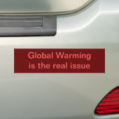 opwarming van de aarde is het echte probleem bumpersticker (Op auto)