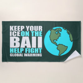 Opwarming van de aarde strandlaken