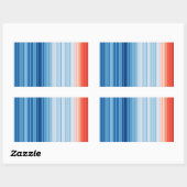 opwarming van de aarde temperaturen klimaatverande rechthoekige sticker (Vel)