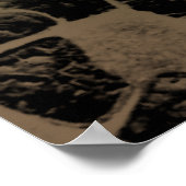 Opwarming van de aarde - Verbrandend huis - Abstra Poster (Hoek)