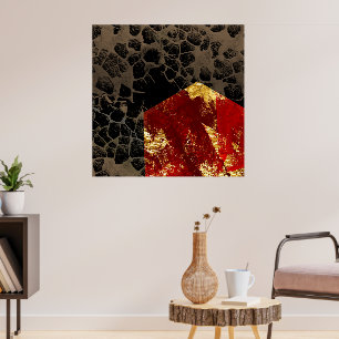 Opwarming van de aarde - Verbrandend huis - Abstra Poster