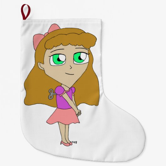 opwind chibi grote kerstsok (Voorkant)