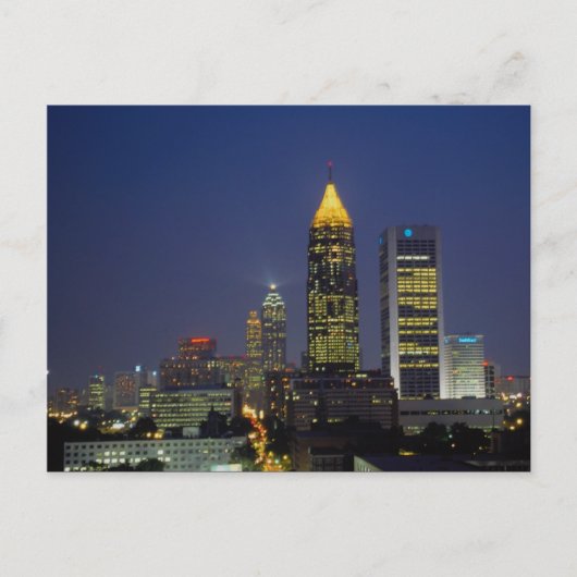 Opwindend nachtleven, Atlanta, Georgia, VS Briefkaart (Voorkant)