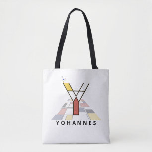 Opwindend Neoplasticisme Style Monogram. Brief Y Draagtas