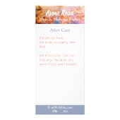 * Opwindende Waterverf Abstract Roze Blauw Reclamekaart (Achterkant)