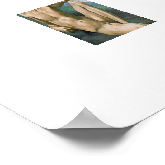 Opzet van Adam door Michelangelo Poster (Hoek)