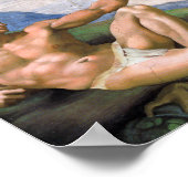 Opzet van Adam door Michelangelo Poster (Hoek)