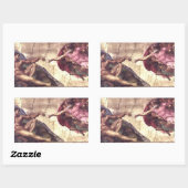 Opzet van Adam door Michelangelo Rechthoekige Sticker (Vel)