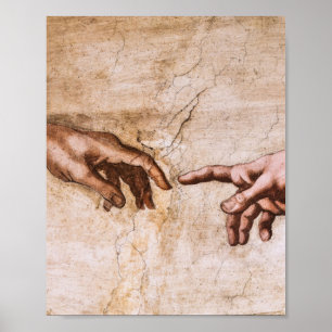 Opzet van Adam Restored Michelangelo Poster