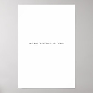 Opzettelijk blanco poster