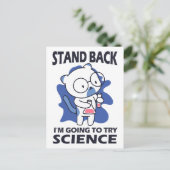 Opzij - Lieve Kattenwetenschapper Experimenteert  Briefkaart (Staand voorkant)