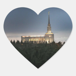 Oquirrh Mountain LDS Utah tempel Hart Sticker