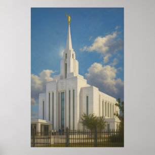 Oquirrh Mountain Utah Temple Painting™ Poster LDS