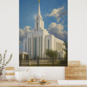 Oquirrh Mountain Utah Temple Painting™ Poster LDS (Cuisine)