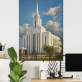 Oquirrh Mountain Utah Temple Painting™ Poster LDS (Bureau à domicile)