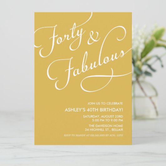 Or 40 et invitations fabuleuses (Debout devant)