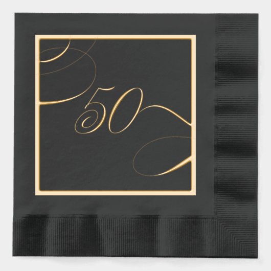 Or 50 Calligraphie Anniversaire de naissance Anniv (Recto)