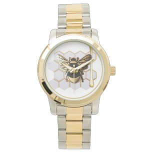 or abeille et montre bracelet de ruche