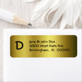 Or avec Étiquettes de adresse Monogrammes (En situation)