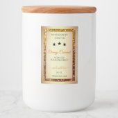 Or avec Orange Parties scintillant  Étiquettes d'e (Devant)