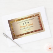 Or avec Orange Parties scintillant  Étiquettes d'e (Enveloppe)